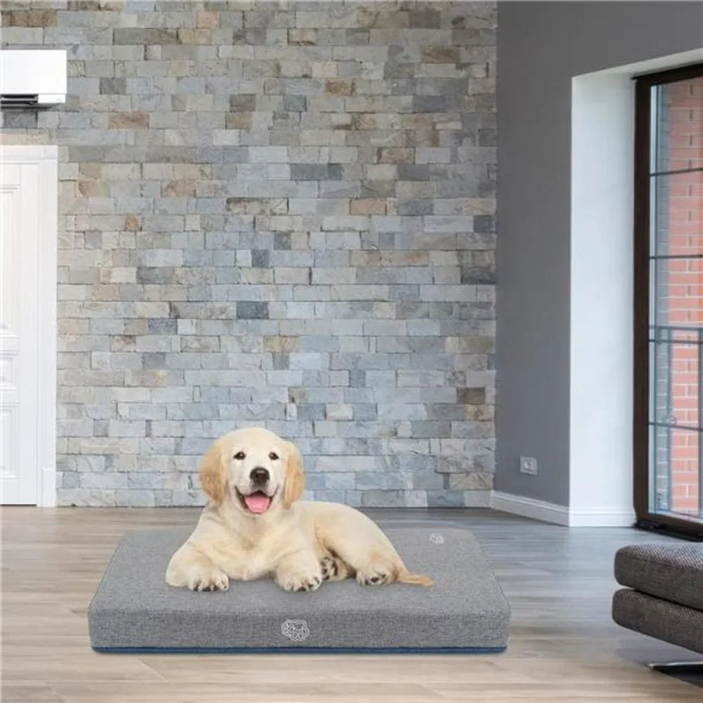 Water-Repellent DogBed for Crate Pad Reversible Cool &Warm,PetBeds with Washable
